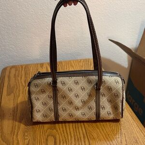 Dooney & Bourke Cream and Brown Shoulder Bag